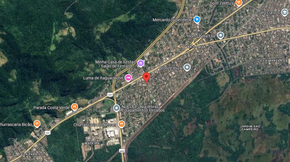 Itaguaí – RJ. Bairro Brisa Mar. Casa. Áreas Totais. Terr. 142,40m² e constr. 59,89m², localizado em Itaguaí - RJ, bairro Brisa Mar